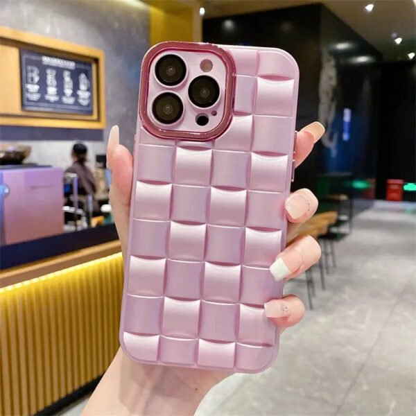 3D Woven Pattern Bump Feel with Full Camera Protection Back Cover for iPhone 12 / 12 Pro - Image 5