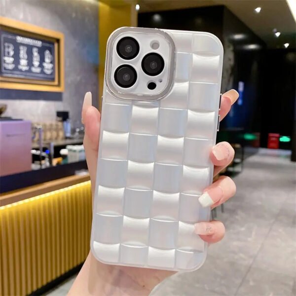 3D Woven Pattern Bump Feel with Full Camera Protection Back Cover for iPhone 12 / 12 Pro - Image 3