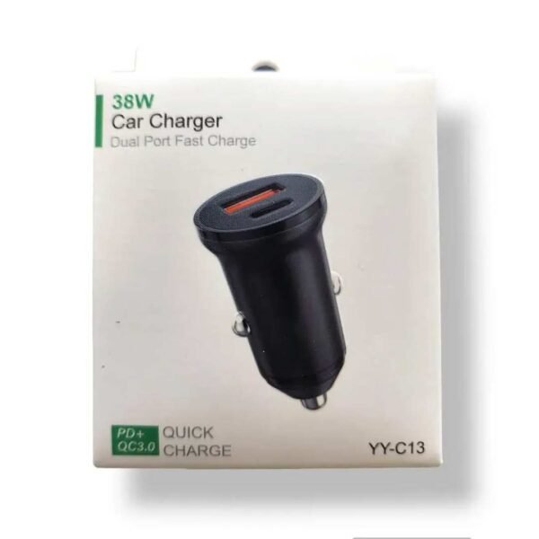 38W Car Charger ( Dual Port Fast Charge)